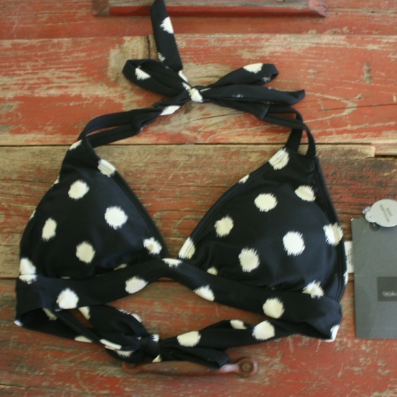 Mossimo Supply Co. Other - Black & White Retro Style Polka Dot Bikini Top M